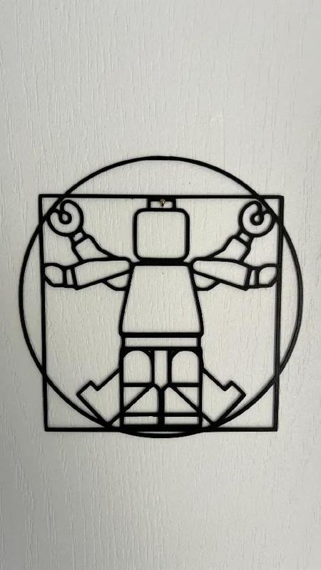 Lego Vitruvian Man Wall Art   