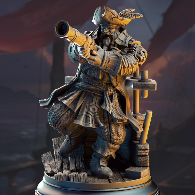 Dwarf Pirate Captain - Baradin Blackbeard