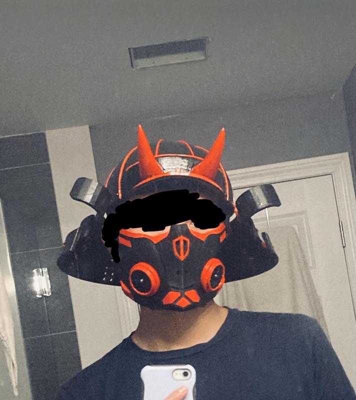 Wearable SamuraI helmet but with horns