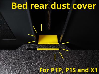 P1 / X1 series - Bed rear axis cover V1