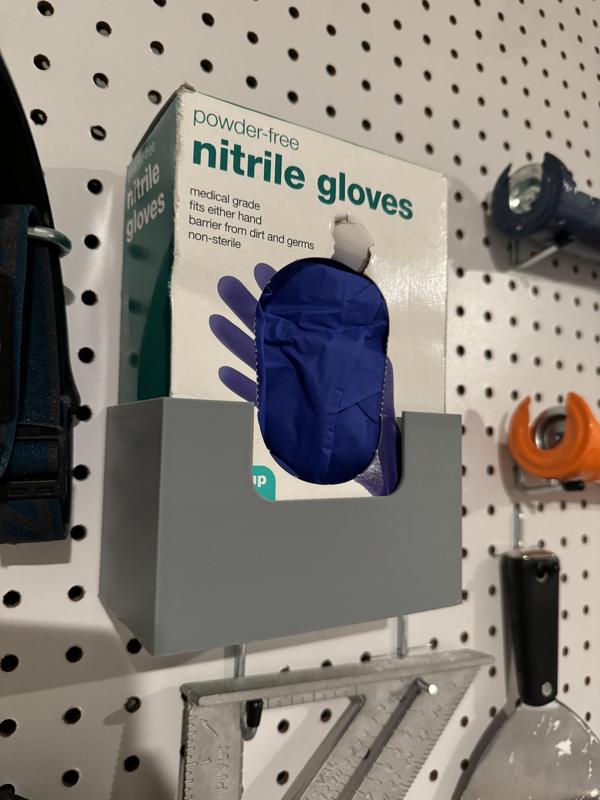 Pegboard Holder for Box of Gloves