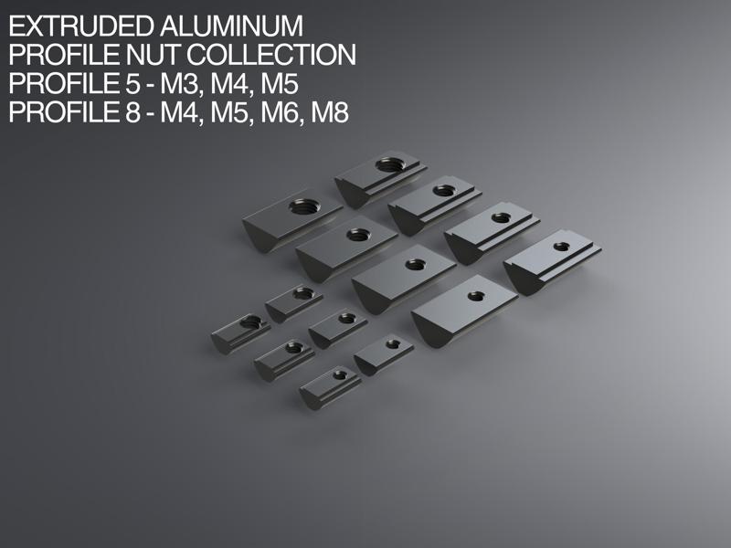 Extruded Aluminum Profile Nut Collection