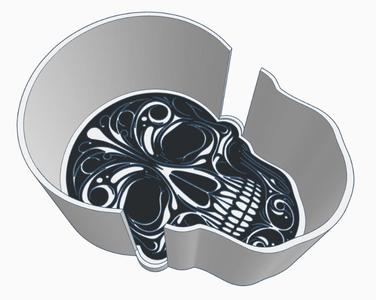 Skull coasters and coaster holder (two colours / four colours)