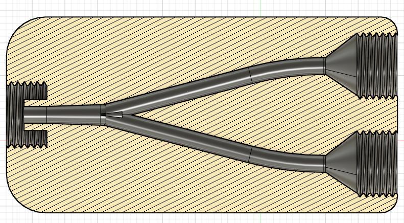 2 in 1 splitter in p1, x1 (y-splitter)