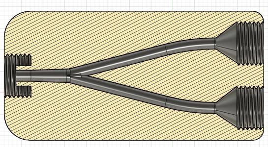 2 in 1 splitter in p1, x1 (y-splitter)