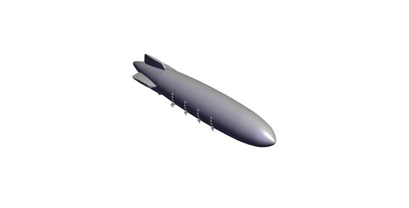 700 Scale USS Macon Airship.stl