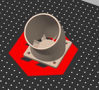 Voron Exhaust 60mm fan to 2.5" Hose Adapter with Vanes
