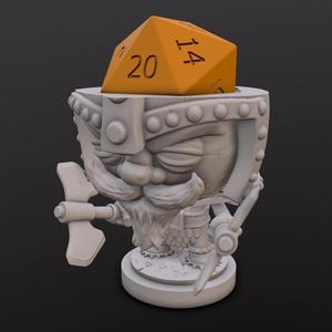 Dwarf Fighter (Mikkelson) Dice Head