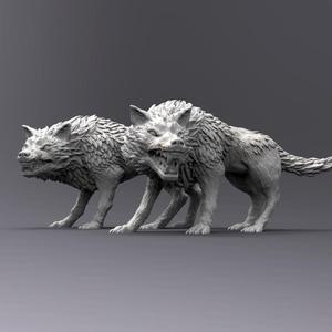 Wolf Miniature (Pre-Supported)