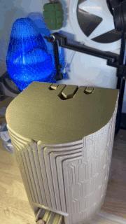 Pedal Waste Basket, print in place, flip top lid can, for desk, office, bathroom, Art Deco style
