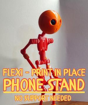 Spindral - The Flexi, Print in Place Phone Stand Guy