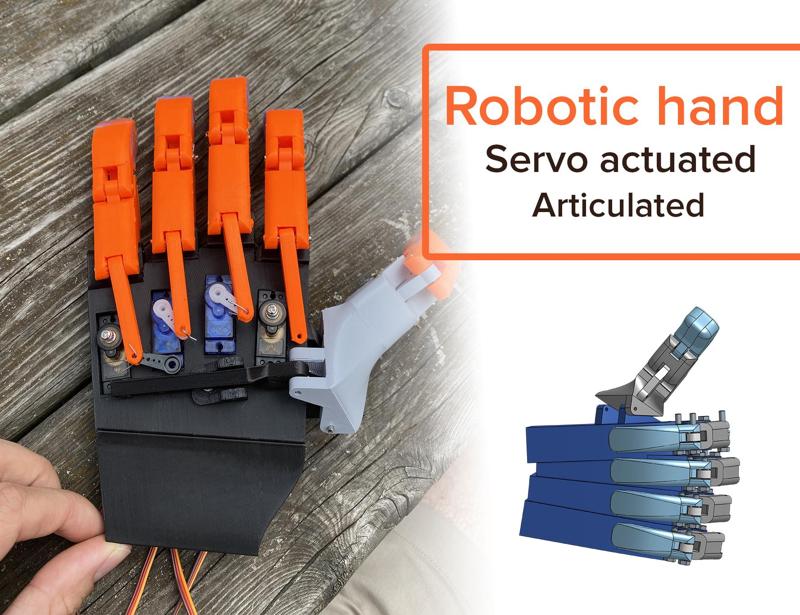 [BETA] Articulated Robotic hand - servo actuated