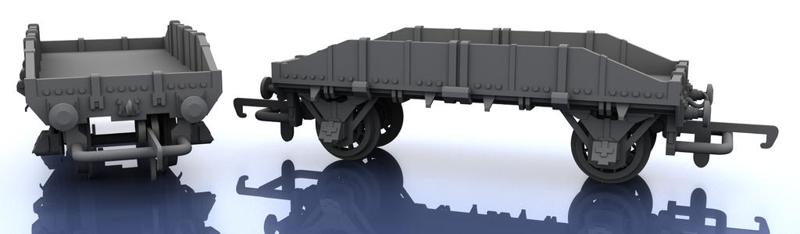 OO Scale Train - Flatbed Style 1 - Short