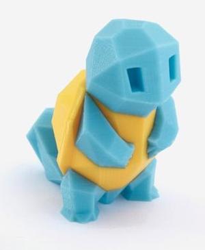Low-Poly Squirtle - Multi and Dual Extrusion version