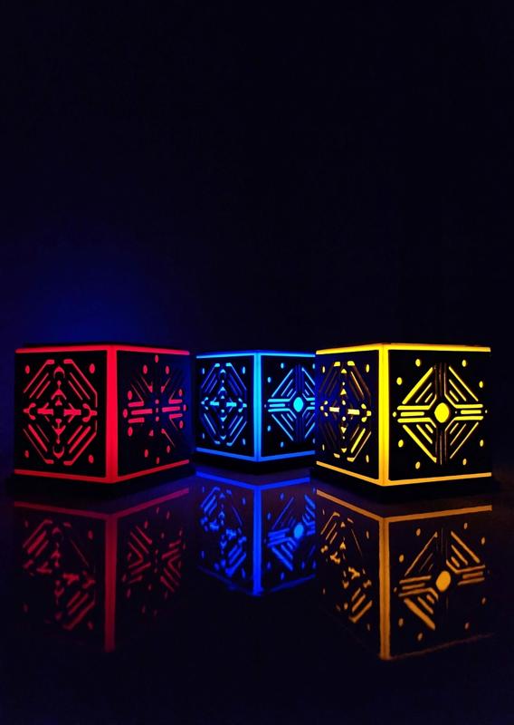Sci-Fi Tea Light Box - (CR2032 Battery Powered Night Light)