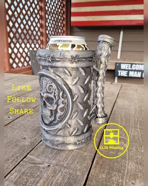 Flaming Skull Stein - Diamond Deck - Tallboy and 12 ounce! 