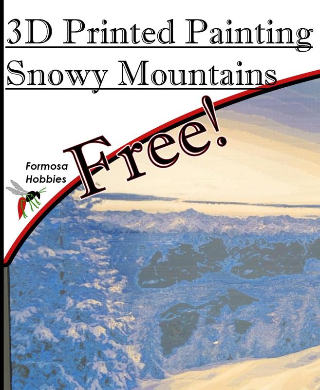 3D Printed Painting - Snowy Mountains