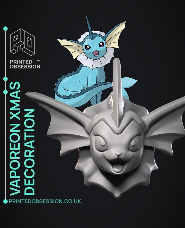 vaporeon - Pokémon - Fan Art - Christmas Ornament 
