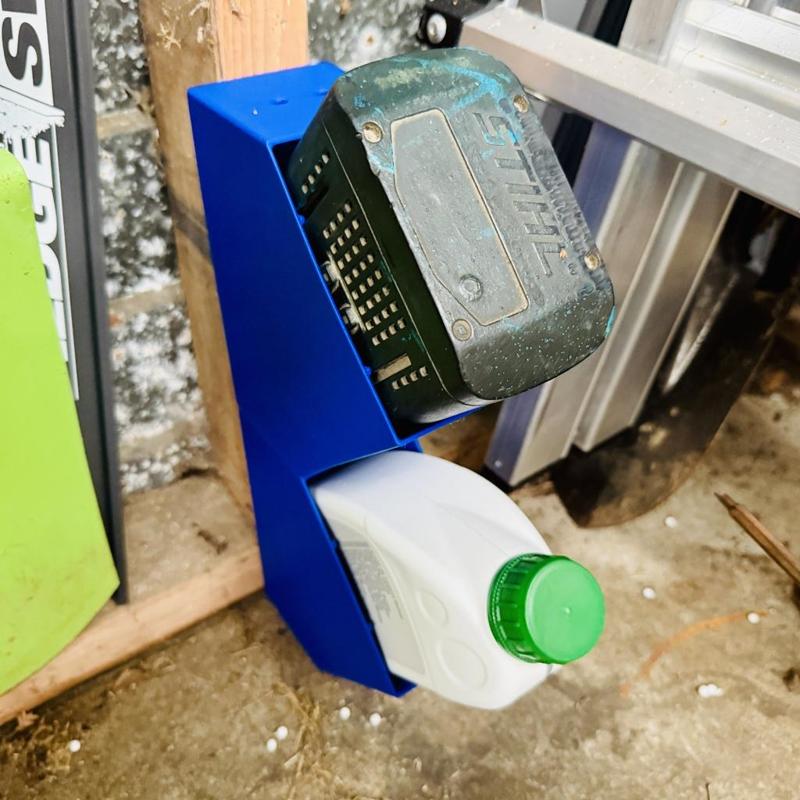 Stihl AP Chainsaw Battery Holder - wall or shelf mount