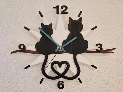 Wall Clock Cat - Wanduhr Katze