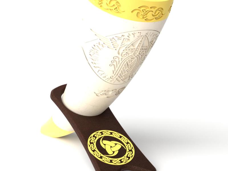 Viking Drinking Horn Cup w/ hole for necklace