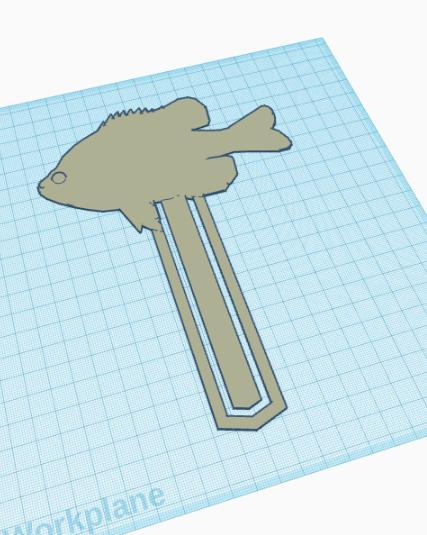 Fish bluegill bookmark