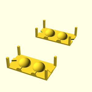 Plaster bullet mold - moule à balle en plâtre