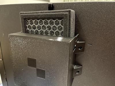 Accesible exhaust fan cover for the XL enclosure