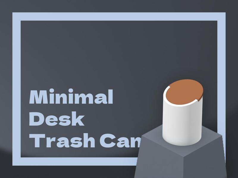 Minimal Desk Trash Can