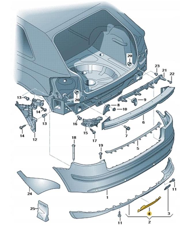 TOW HOOK HOLE COVER 8P4807397 AUDI A3