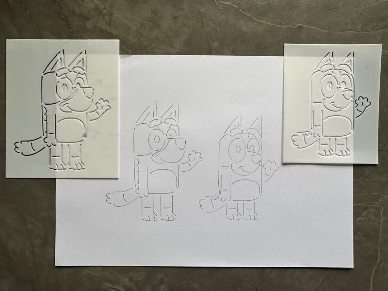 Bluey & Bingo Themed Stencil 