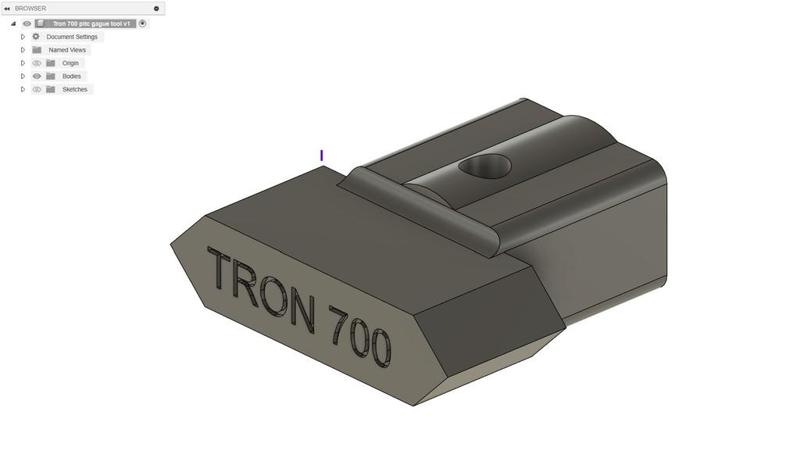 RC Helicopter Tron 700 Main Grip Pitch Tool Adaptor 