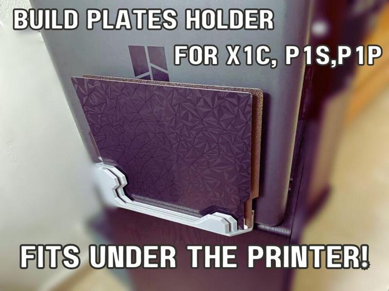 Bambu Build Plate Holder - (Fits under printer)