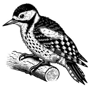 Two spotted woodpeckers