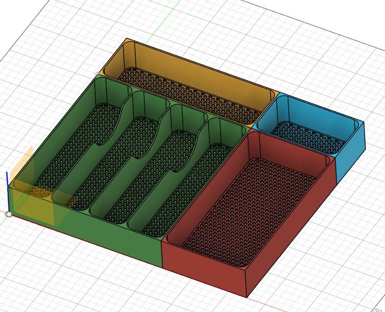 Cutlery tray - Honeycomb