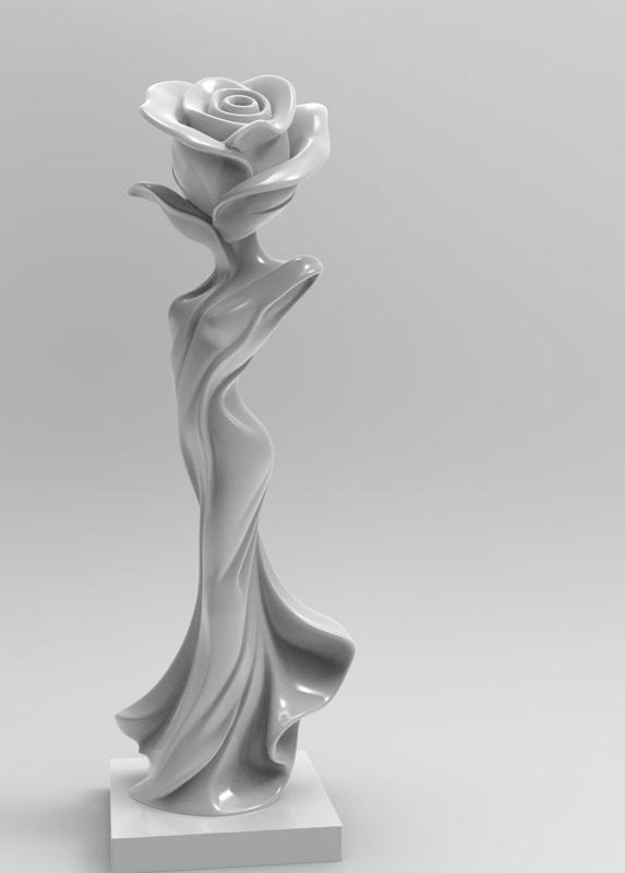 Elegant Marble Rose