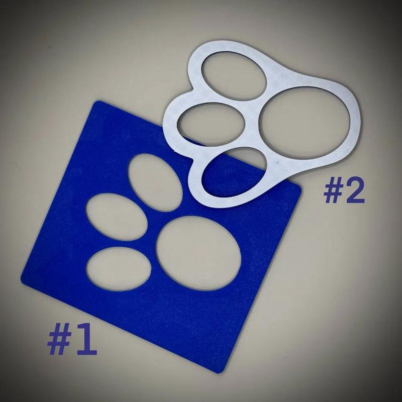 x2 Easter Bunny Paw Print Templates   