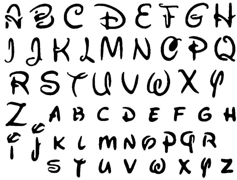 Disney Alphabet stencil