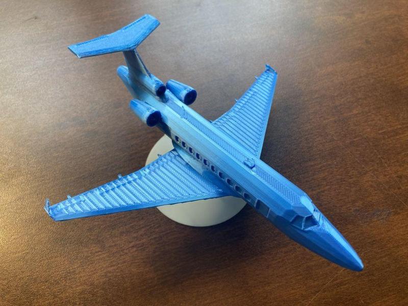 Low Poly Private Jet w/ Stand