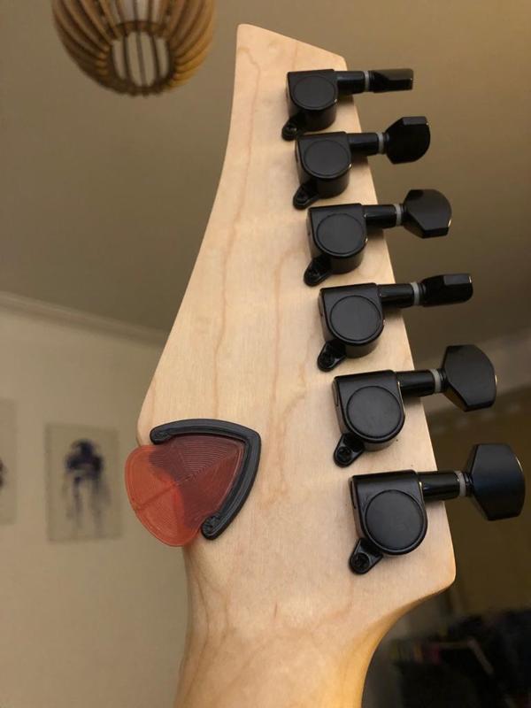 Pick holder and pick for guitar!