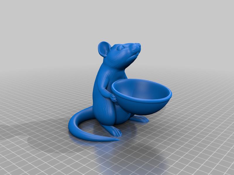 Rat holding a bowl