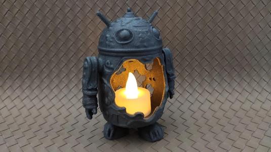Melting Android - LED tea light holder   
