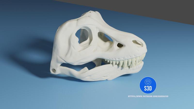 Dinosaur Skull Mask wearable (with moveable jaw)