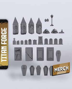 Vampire Terrain Assets - With Free Dragon  - 5e DnD Inspired for RPG and Wargamers