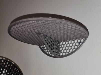 Round honeycomb shelf - wall mounted