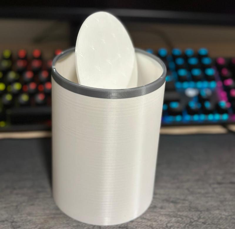 Small trash can (recycle bin, swing lid) bathroom