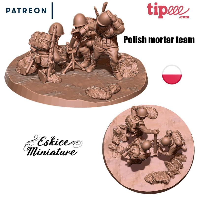 Polish mortar team - 28mm