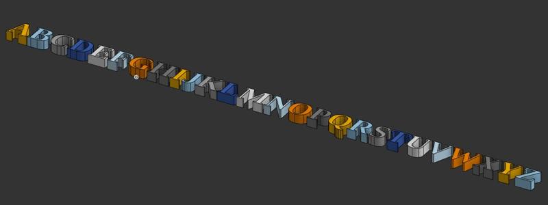 Letters of the alphabet