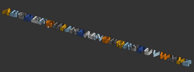 Letters of the alphabet