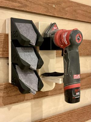 Sand Paper Holder and Mount for Milwaukee Detail Sander